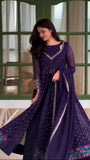 New Designer Faux Georgette With Embroidery Work Anarkali Gown And Dupatta Set