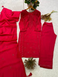 DESIGNER SEQUENCE EMBROIDERED WORKED TOP PANT WITH DUPATTA