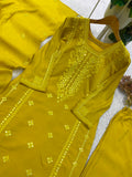 DESIGNER SEQUENCE EMBROIDERED WORKED TOP PANT WITH DUPATTA