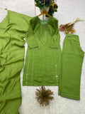 DESIGNER SEQUENCE EMBROIDERED WORKED TOP PANT WITH DUPATTA