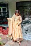 Tabby organza Silk with Original Mirror Hand Work with gotta Patti lace Salwar Kameez