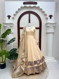Tabby organza Silk with Original Mirror Hand Work with gotta Patti lace Salwar Kameez