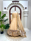 Tabby organza Silk with Original Mirror Hand Work with gotta Patti lace Salwar Kameez