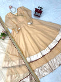 Tabby organza Silk with Original Mirror Hand Work with gotta Patti lace Salwar Kameez