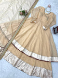 Tabby organza Silk with Original Mirror Hand Work with gotta Patti lace Salwar Kameez