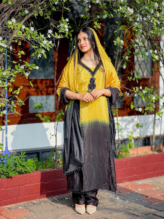 New Designer Party Wear Look Top-Plazzo and Dupatta With Heavy Embroidery Beads Work
