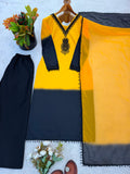 New Designer Party Wear Look Top-Plazzo and Dupatta With Heavy Embroidery Beads Work