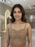 BEAUTIFUL TOP PLAZZO AND BELT DUPATTA WITH SEQUENCE EMBROIDERED AND JARKAN WORKED