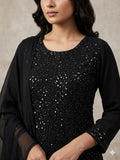 BEAUTIFUL GEORGETTE & BEADS WITH SEQUENCE EMBROIDERY WORK SALWAR KAMEEZ