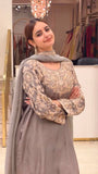 New Designer Party Wear Look Pure Chinon Silk Top & Farshi Palazzo With Dupatta set