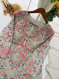 DESIGNER THREE PIECE TOP AND PLAZZO WITH DUPATTA IN SEQUENCE EMBROIDERY WORK
