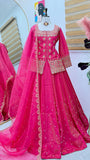 Simmer Silk with Embroidery Sequence and Moti Top Lehenga Dupatta Set