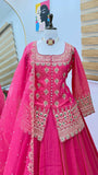 Simmer Silk with Embroidery Sequence and Moti Top Lehenga Dupatta Set