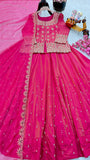 Simmer Silk with Embroidery Sequence and Moti Top Lehenga Dupatta Set