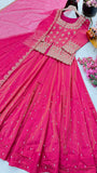 Simmer Silk with Embroidery Sequence and Moti Top Lehenga Dupatta Set