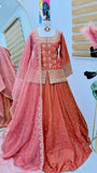 Simmer Silk with Embroidery Sequence and Moti Top Lehenga Dupatta Set