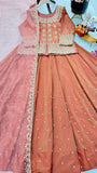 Simmer Silk with Embroidery Sequence and Moti Top Lehenga Dupatta Set