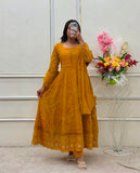 Pure Fox Georgette With Embroidery 3&5mm Sequences Work Salwar Kameez