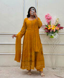 Pure Fox Georgette With Embroidery 3&5mm Sequences Work Salwar Kameez