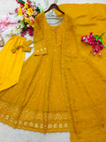 Pure Fox Georgette With Embroidery 3&5mm Sequences Work Salwar Kameez