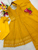 Pure Fox Georgette With Embroidery 3&5mm Sequences Work Salwar Kameez