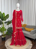 Faux Georgette with Soft Micro Cotton Lining & Thread with Sequence Work Salwar Kameez