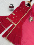 Faux Georgette with Soft Micro Cotton Lining & Thread with Sequence Work Salwar Kameez