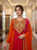 FESTIVAL SEASON WEAR BEAUTIFUL KURTI PANT AND DUPATTA WITH CORDING WITH SEQUENCE EMBROIDERY