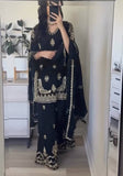 New Designer Party Wear Look  Heavy Chinon Silk Material Top Plazzo Pent and Dupatta