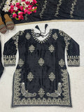 New Designer Party Wear Look  Heavy Chinon Silk Material Top Plazzo Pent and Dupatta