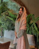Faux Georgette with Codding Sequence Embroidery Work Salwar Kameez