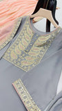 Faux Georgette with Codding Sequence Embroidery Work Salwar Kameez