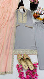 Faux Georgette with Codding Sequence Embroidery Work Salwar Kameez