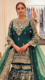 New Designer Party Wear Look Heavy Faux Georgette Top Plazzo & Dupatta Set