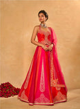 Chinon silk Lehenga with Embroidery Sequins multi thread Work Lehenga Choli