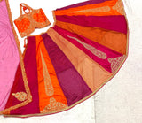 Chinon silk Lehenga with Embroidery Sequins multi thread Work Lehenga Choli