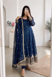 NEW Designer Party Wear Look Heavy Crunchy Silk Salwar Kameez
