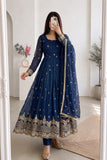 NEW Designer Party Wear Look Heavy Crunchy Silk Salwar Kameez