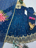 NEW Designer Party Wear Look Heavy Crunchy Silk Salwar Kameez
