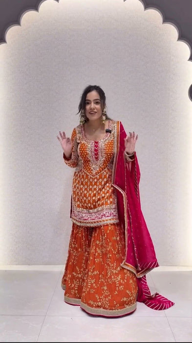 Faux Georgette & thread with sequence work Salwar Kameez