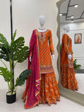 Faux Georgette & thread with sequence work Salwar Kameez