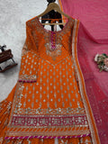 Faux Georgette & thread with sequence work Salwar Kameez