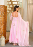 Pure Fox Georgette With Embroidery 5mm Sequences Work Pink Salwar Kameez
