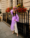 Organza with Digital print with thread with real mirror and Cutwork with Balloon sleeve Salwar Kameez