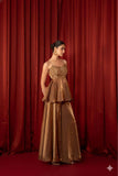 EXCLUSIVE AND TRENDY FOR WEDDING SEASON SEQUENCE EMBROIDERED TOP PLAZZO AND DUPATTA