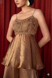 EXCLUSIVE AND TRENDY FOR WEDDING SEASON SEQUENCE EMBROIDERED TOP PLAZZO AND DUPATTA