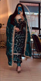 New Designer Party Wear Look Pure Frendy Silk Heavy Embroidery Sequence Work Top Patiyala Suit and Dupatta