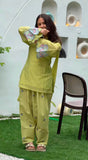 New Designer Party Wear Look Mal Chandar Cotton Fancy Border top with farshi salwar
