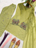 New Designer Party Wear Look Mal Chandar Cotton Fancy Border top with farshi salwar
