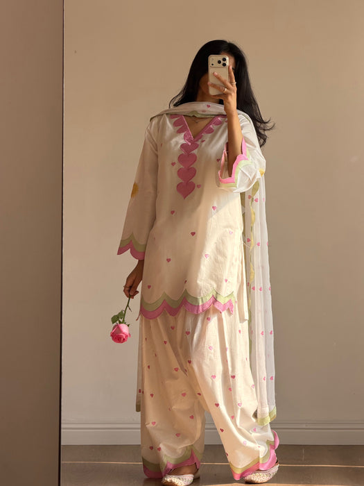 DESIGNER EMBROIDERED WORKED TOP SALWAR WITH DUPATTA